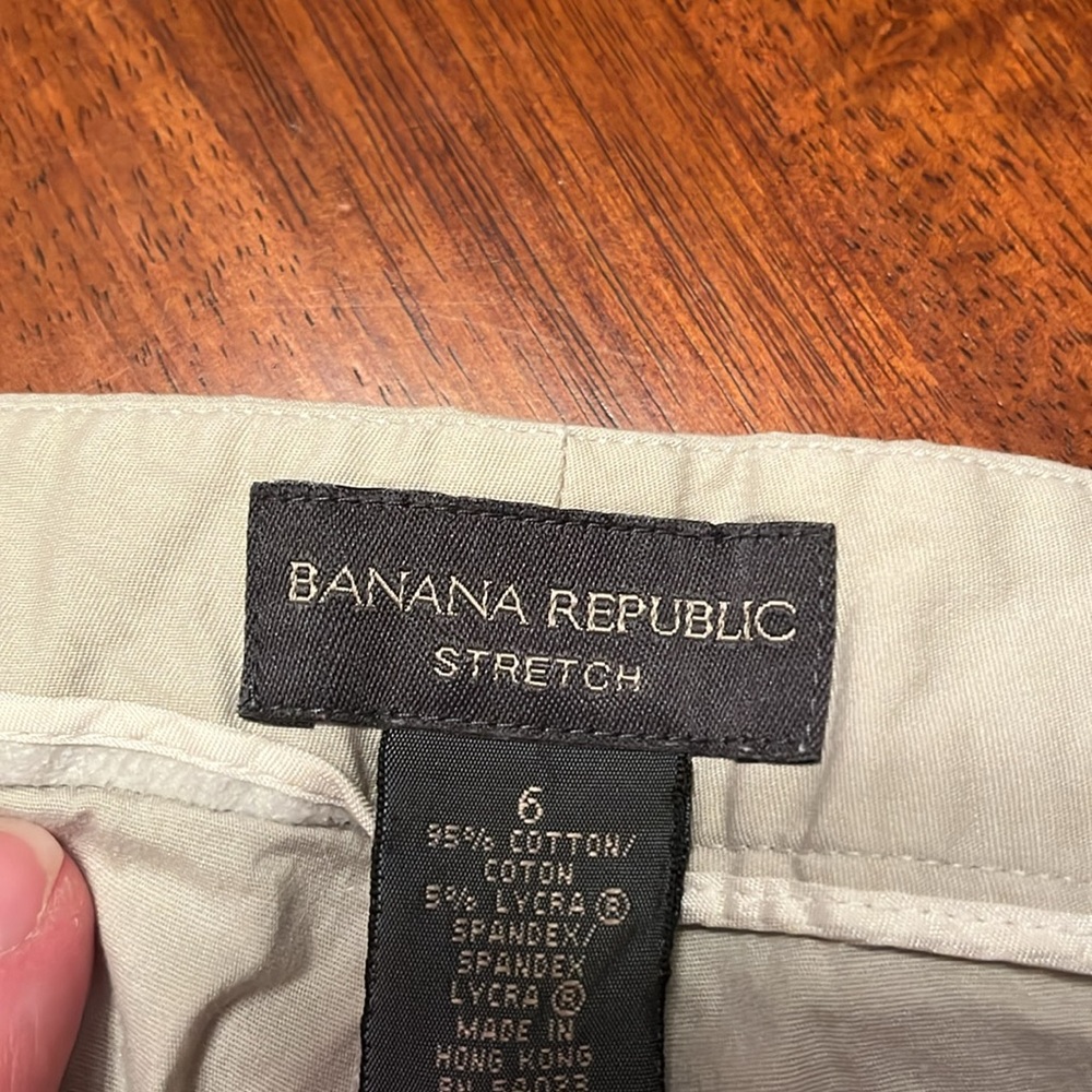 Banana republic stretch cropped flat front pants size 6 - Picture 4 of 7